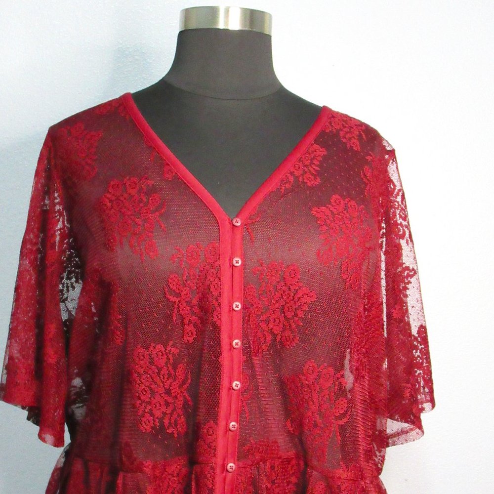 Lace Peplum Blouse